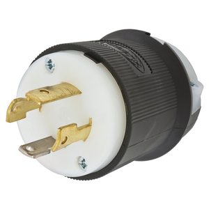 Hubbell Wiring HBL2711 Twist-Lock Plug 30A, 125/250V, L14-30P, 3P4W, Black/White